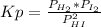 Kp=\frac{P_{H_{2} } *P_{I_{2} } }{P_{HI} ^{2} }