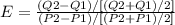 E=\frac{(Q2-Q1)/[(Q2+Q1)/2]}{(P2-P1)/[(P2+P1)/2]}
