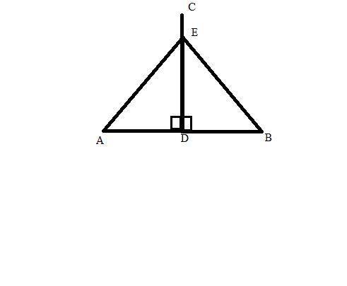 Given: CD is a perpendicular bisector of AB . Prove: Any point on CD is equidistant from the endpoin