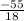 \frac{-55}{18}