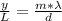 \frac{y}{L}  =  \frac{m *  \lambda}{d}