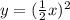 y=(\frac{1}{2}x)^2
