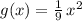 g(x) = \frac{1}{9} \,x^2