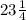 23\frac{1}{4}