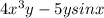 4x^{3}y - 5ysinx