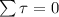 \sum \tau  =  0