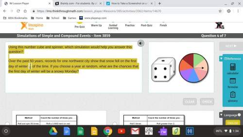 Using this number cube and spinner, which simulation would you answer this question? over the past