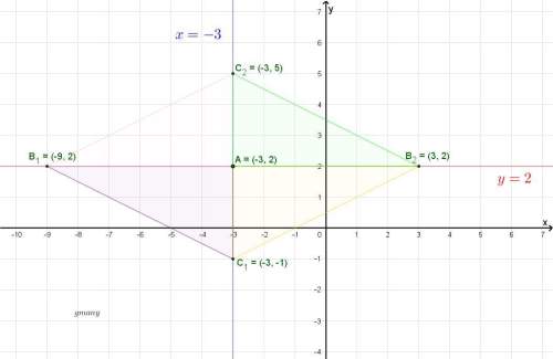 Right triangle abc is on a coordinate plane. segment ab is on the line y = 2 and is 6 units long. po