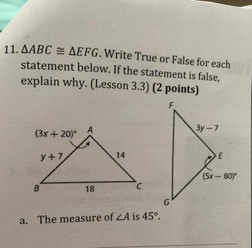 Is it true or false that the measure of a is 45°