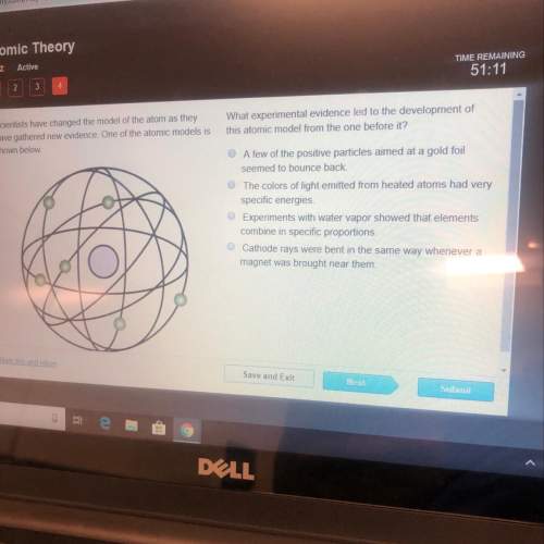 What experimental evidence led to the department of this atomic model from the one before it ?