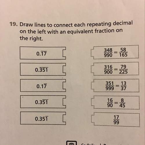 Draw lines to connect each repeating decimal on the left with an equivalent fraction on the right .