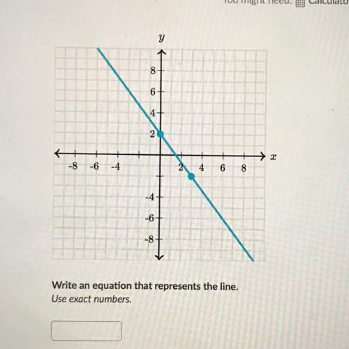 Write an equation that represents the line using exact numbers