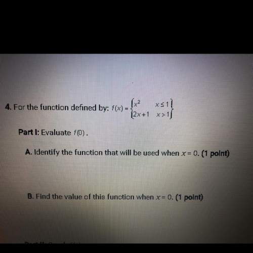 Identify the function that will be used when x=0 !