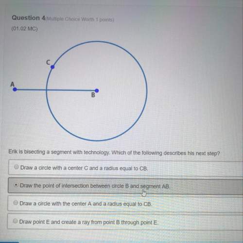 Erik is bisecting a segment with technology. which of the following describes his next step?