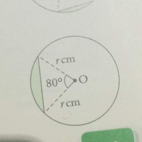 The area of the shaded segment is 100cm^2. calculate the value of r.