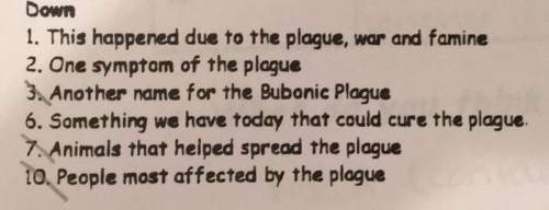 Im doing a crossword puzzle on the bubonic plague and cant figure out #1, #2, and #6. would be appr