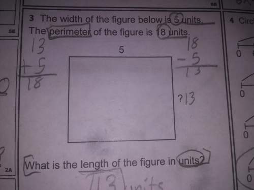 The width of the figure below is 5 units. the perimeter of the figure is 18 units. what is the lengt