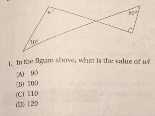 In the figure above, what is the value of w?