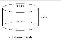 Find the surface area of the cylinder in terms of pi.