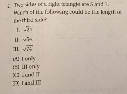 Two sides of the triangle are 5 and 7. which of the following could be the length of the third side?