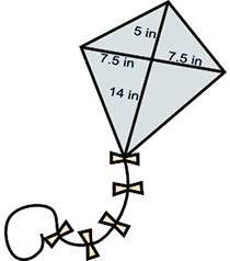 Best answer earns brainliest!  an artist is designing a kite like the one show below. calculat