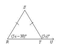 Geometry.i'm so  find the value of x. the diagram is not to scale. a. x=60 b. x=21