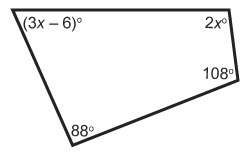 The interior angles formed by the sides of a quadrilateral have measures that sum to 360°.