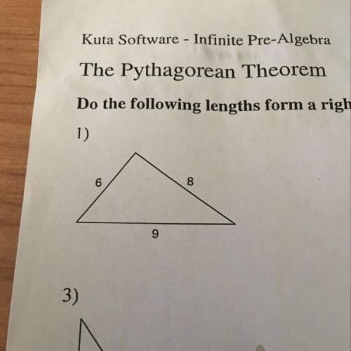 Find the lengths form a right triangle ?