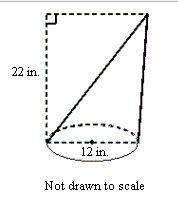 Find the volume of the oblique cone shown. round to the nearest tenth.