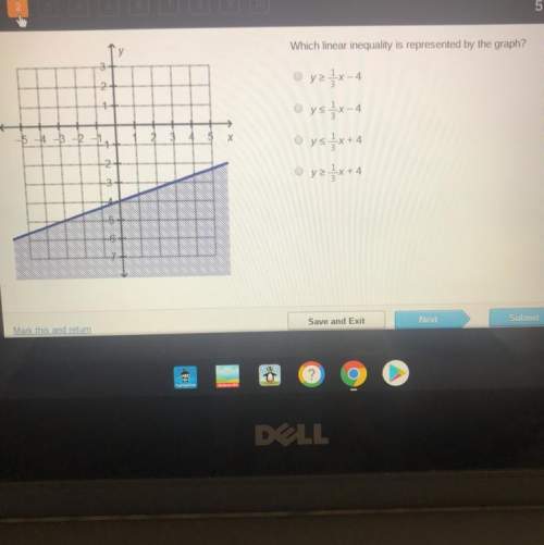 Plzzz need  which linear equality is represented by the graph?  a)y