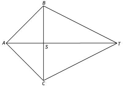 Failin mat 1. in the figure, ∆bat ≅ ∆cat. which statement is true by cpctc? look at the first