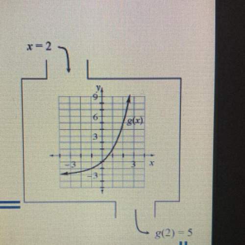 Examine the function defined at right. notice that g(2) = 5. that is when the input x is 2, the outp