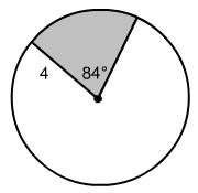 Calculate the area of the shaded sector. 11.73 11.2 11.4