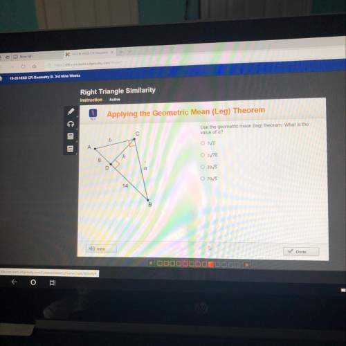 Use the geometric mean (leg) theorem. what is the value of a?  7/2 2/70 20/5