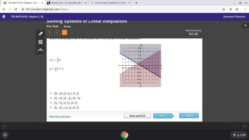 Which ordered pairs are in the solution set of the system of linear inequalities?