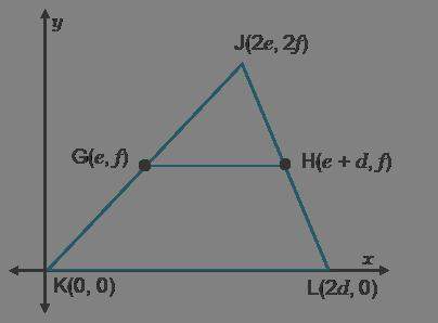 To prove part of the triangle midsegment theorem using the diagram, which statement must be shown? &lt;