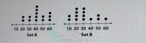 Which is true statement based on the dot plots below? a) set b has the greater mean. b) set b has t