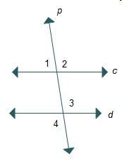 Which set of equations is enough information to prove that lines c and d are parallel lines cut by t