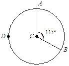 Name the minor arc and find it's measure. (picture attached below) answer choices: