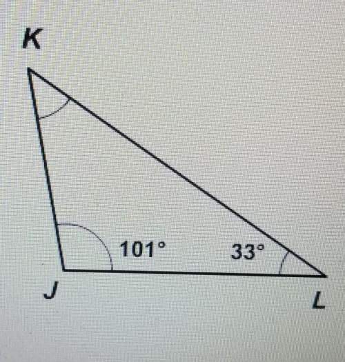 What is the measure of &lt; k? 46°68°79°134°