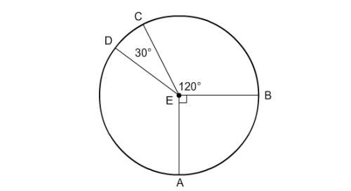 What is the area of sector ced when de = 15 yd?  a 225π yd2 b 10π yd2 c 125π
