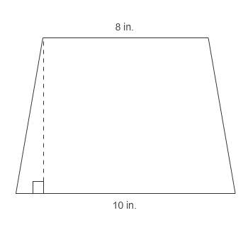 The area of the trapezoid is 108 in2. what is the height of the trapezoid? &lt;