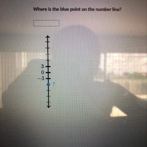 Where is the blue point on the number line?