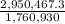 \frac{2,950,467.3}{1,760,930}