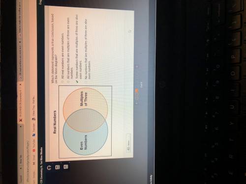 Which statement represents a true conclusion, based on the Venn diagram? All real numbers are even n