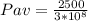 Pav = \frac{2500}{3*10^{8} }