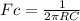 Fc = \frac{1}{2\pi RC}