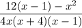 $\frac{12(x-1)-x^2}{4x(x+4)(x-1)}$