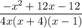 $\frac{-x^2+12x-12}{4x(x+4)(x-1)}$