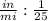 \frac{in}{mi}:\frac{1}{25}